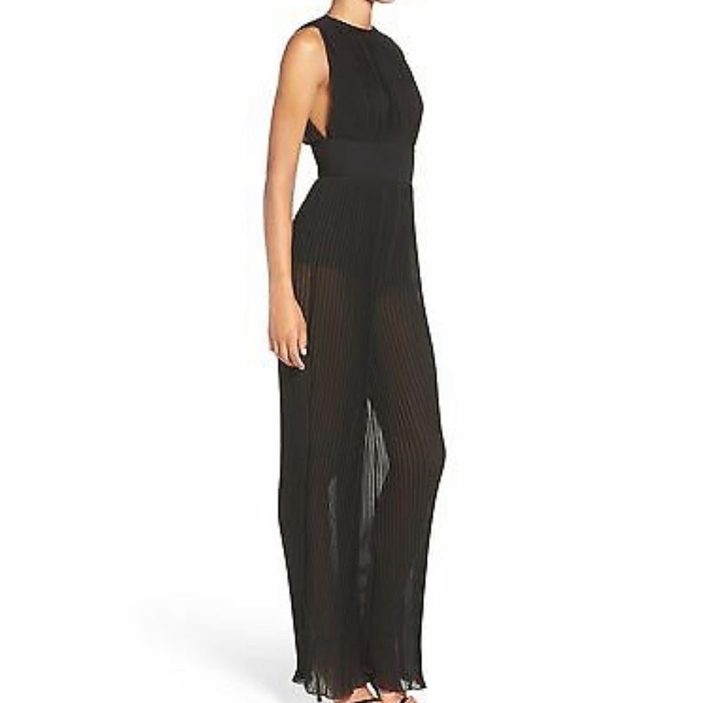 MISHA COLLECTION Black Sheer Jumpsuit